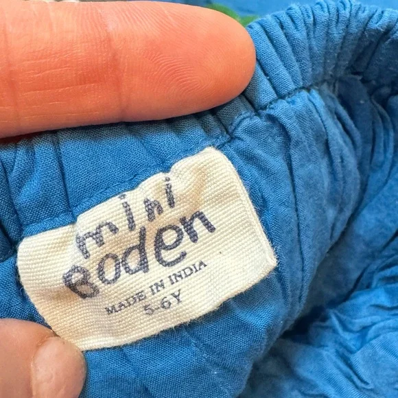 Mini Boden 5-6 blue embroidered skirt medallions - Picture 8 of 10